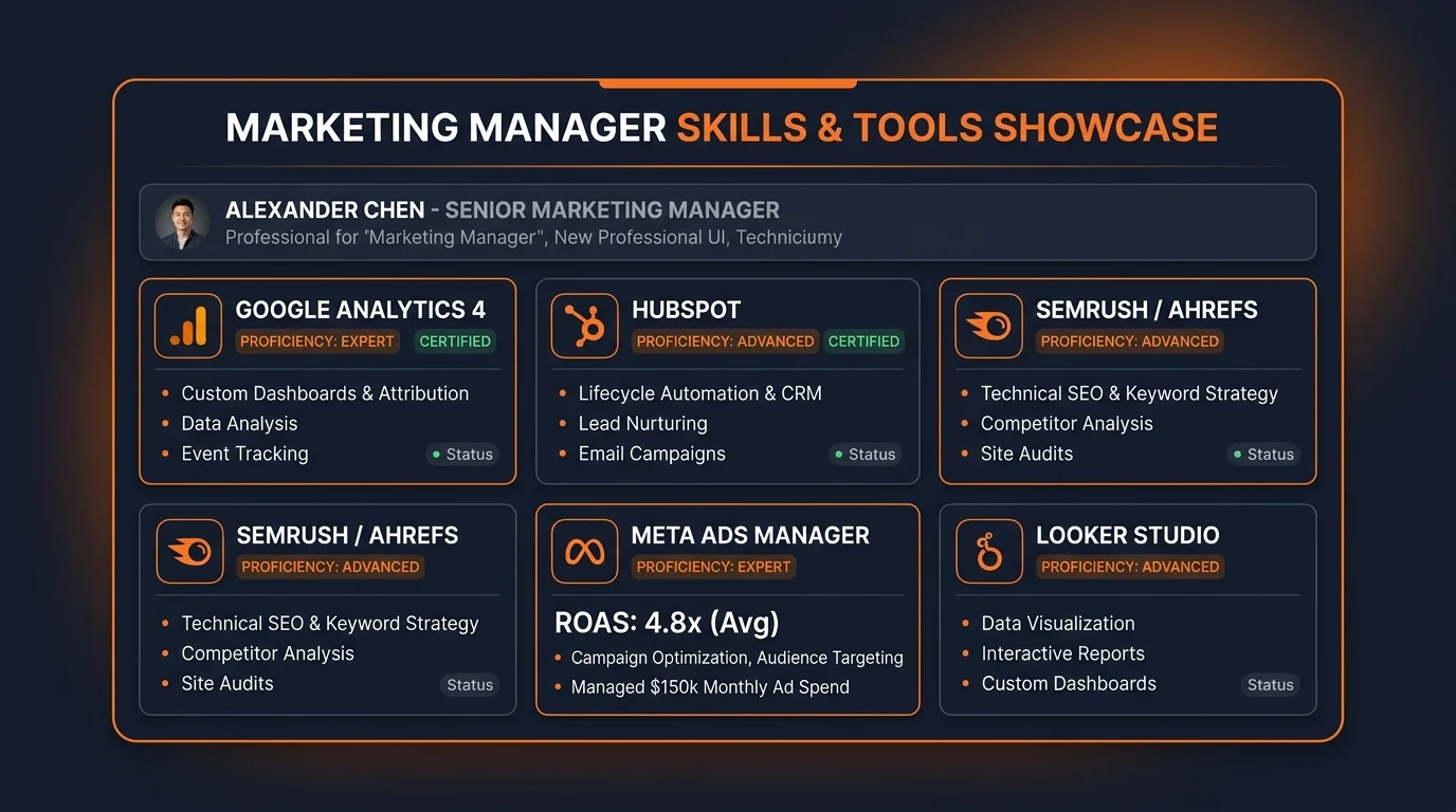 Skills & Tools Section